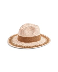 Nordstrom Contrast Detail Textured Weave Panama Hat