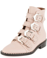 Pink Studded Ankle Boots