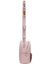 Fendi Pink Mini Studded Rainbow Messenger Backpack