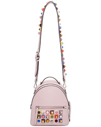 Fendi Pink Mini Studded Rainbow Messenger Backpack
