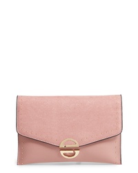 Topshop Candice Studded Faux Leather Clutch