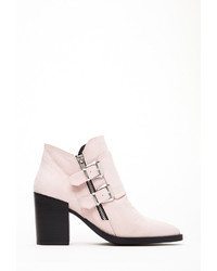 Forever 21 Buckled Faux Suede Booties