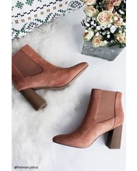 Forever 21 Faux Suede Chelsea Ankle Boots