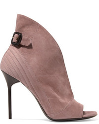 Burberry Suede Ankle Boots Antique Rose