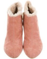 Giuseppe Zanotti Suede Shearling Ankle Boots