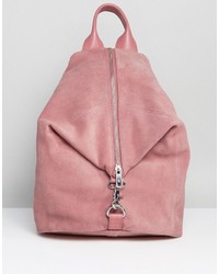 Pink Suede Backpack