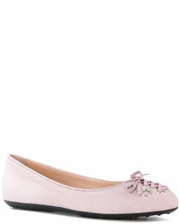 Tod's Lace Up Detailed Ballerina Shoes