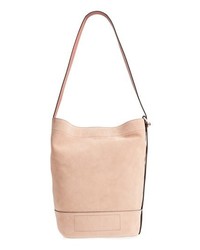 Pink Suede Bucket Bag