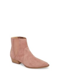 Pink Suede Chelsea Boots
