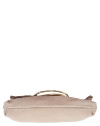 Sole Society Maron Foldover Suede Clutch Pink