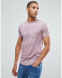 Pink Suede Crew-neck T-shirt