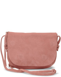 Toms Dusty Rose Suede Embroidered Venice Crossbody