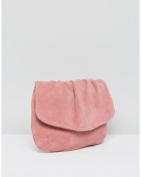 Asos Suede Ruched Cross Body Bag