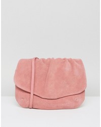 Asos Suede Ruched Cross Body Bag
