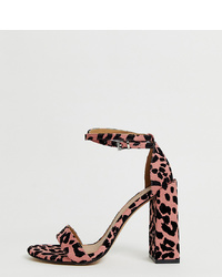 ASOS DESIGN Wide Fit Highlight Barely There Heeled Sandals