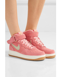 nike air force 1 high pink suede