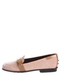 Tod's Suede Round Toe Loafers