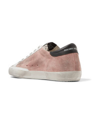 Golden Goose Distressed Snake Effect Leather And Suede Sneakers
