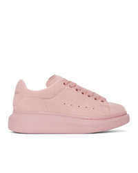 Alexander McQueen Pink Suede Oversized Sneakers