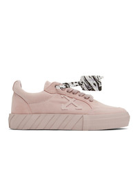 Off-White Pink Suede Vulcanized Low Sneakers