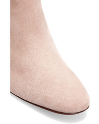 Valentino Stretch Suede Thigh Boots Antique Rose