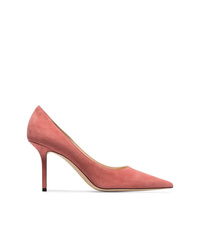 Jimmy Choo Dusty Pink Love 85 Suede Pumps