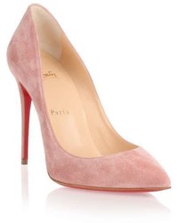 Christian Louboutin Pigalle Follies 100 Pink Suede Pump