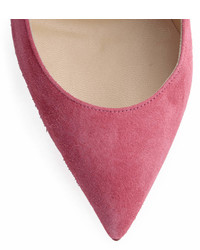 Christian Louboutin Pigalle Follies 100 Pink Suede Pumps