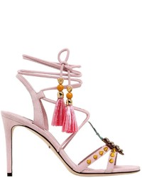 Dolce & Gabbana 85mm Keira Pineapple Suede Sandals