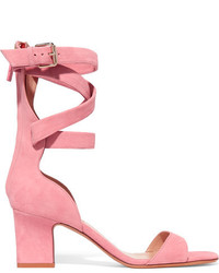 Valentino Suede Sandals Baby Pink