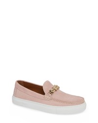 Pink Suede Slip-on Sneakers