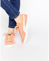 Pink Suede Sneakers