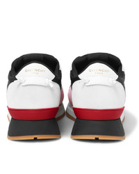 Givenchy Panelled Mesh Leather And Suede Sneakers