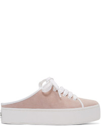 Opening Ceremony Pink Suede Cici Lace Up Slide Sneakers