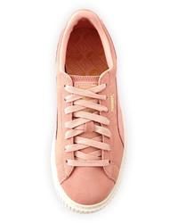 Puma Suede Platform Lace Up Sneaker Pink