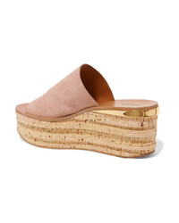 Chloé Suede Wedge Sandals