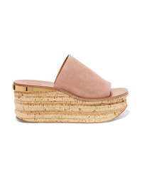Chloé Suede Wedge Sandals