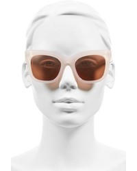 50mm Mirrored Cat Eye Sunglasses Light Pink