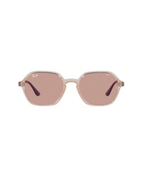 Ray-Ban 52mm Polarized Square Sunglasses In Brownevolve Brown At Nordstrom