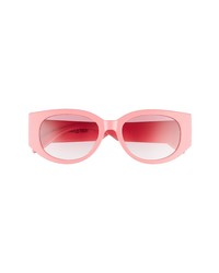 Alexander McQueen 54mm Rectangular Sunglasses In Pink At Nordstrom