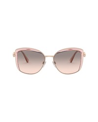 BVLGARI 54mm Square Sunglasses In Pink Gold At Nordstrom