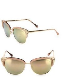 Roberto Cavalli 56mm Cat Eye Mirror Sunglasses