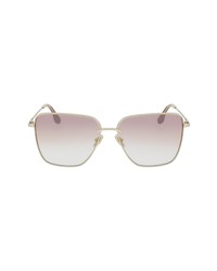 Victoria Beckham 61mm Rectangular Sunglasses