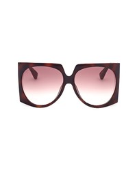 Max Mara 65mm Gradient Oversize Geometric Sunglasses