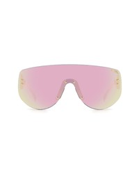Carrera Eyewear 99mm Shield Sunglasses In Gold At Nordstrom