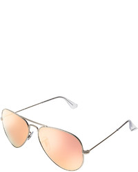 Ray-Ban Aviator Sunglasses With Mirrored Lenses