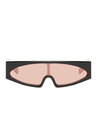 Rick Owens Black And Pink Kiss Sunglasses