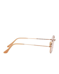 Ray-Ban Bronze And Pink Oval Evolve Sunglasses