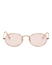 Ray-Ban Bronze And Pink Oval Evolve Sunglasses