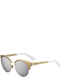 Christian Dior Dior Dioramamini Semi Rimless Mirrored Sunglasses
